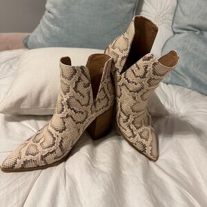 Steve Madden Snake Print Booties